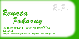 renata pokorny business card